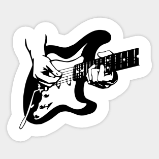 Guitar Player T-Shirt Sticker